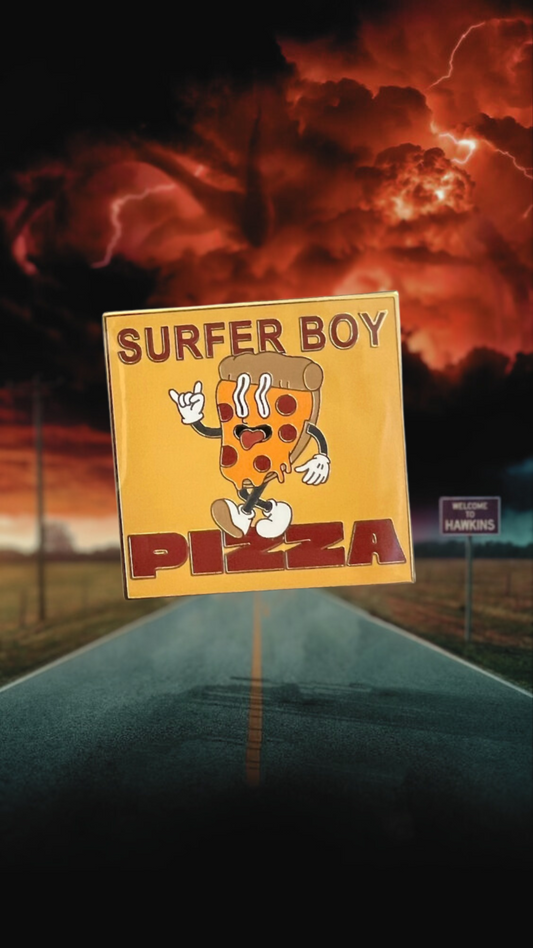 Surfer Boy Pizza Pin