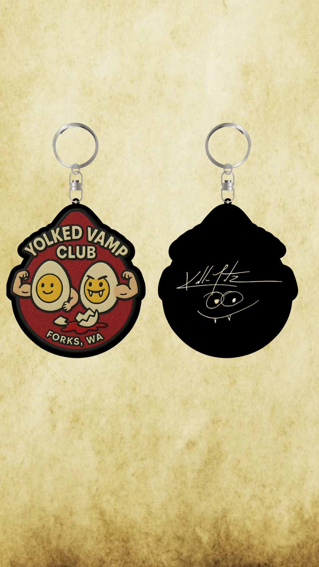 Yolked Vamp Keychain