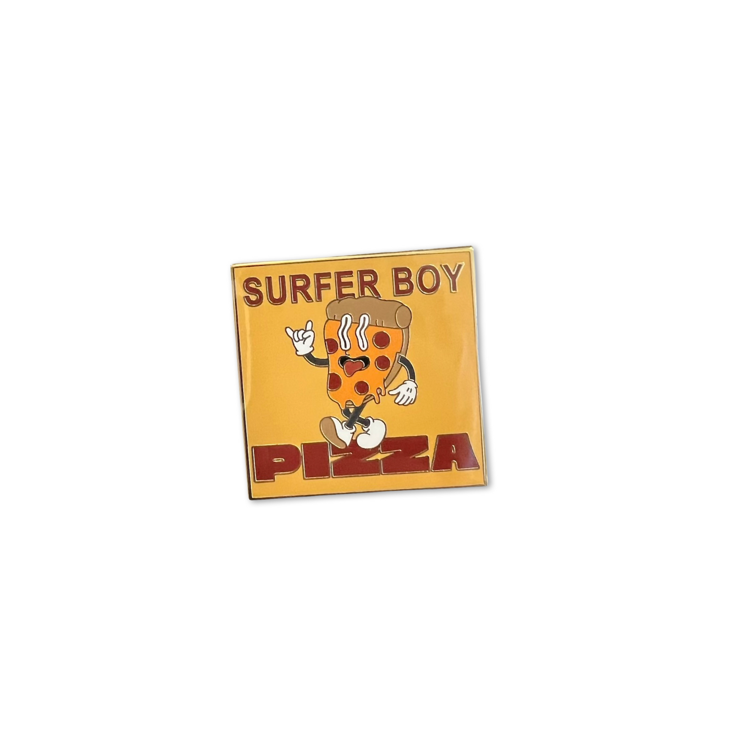 Surfer Boy Pizza Pin